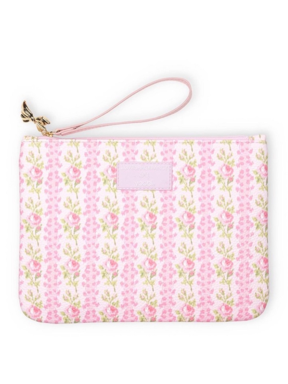 LoveShackFancy Blooming Heirloom Vegan Leather Accessory Pouch With Wristlet - Picture 2 of 5